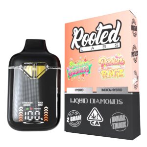 rooted labs strawberry gushers x peach rings 2g disposable