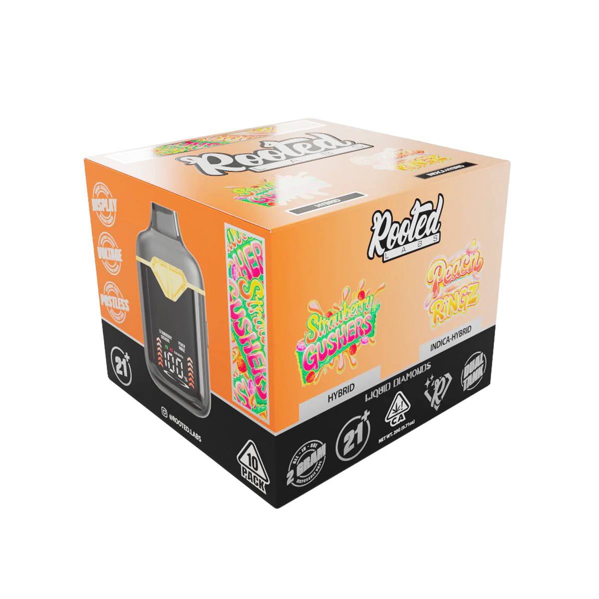 Rooted Labs Strawberry Gushers X Peach Rings 2G Disposable - Image 6