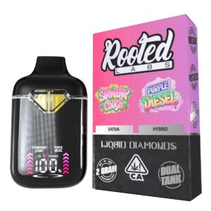 rooted labs strawberry cough x purple diesel 2g disposable